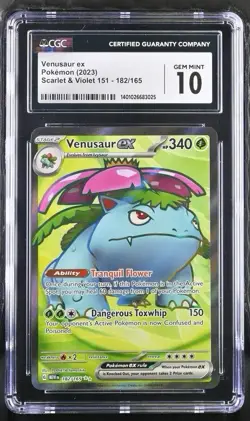 Venusaur ex 182/165 - Secret Rare - CGC Gem Mint 10 - Pokemon TCG - S&V 151 ✅ - Image 1