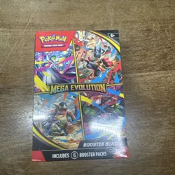 Pokemon TCG Mega Evolution Booster Bundle 6 Packs Sealed Factory Fresh - Image 1