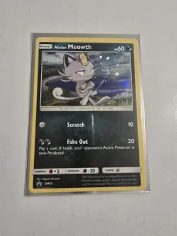 Alolan Meowth - SM43 - Pokemon Sun & Moon Promo Holo Rare Card NM - Image 1