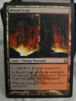 Magic: The Gathering Blood Crypt Return to Ravnica Land Rare Card NM - Image 1