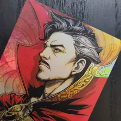CARDDASS MASTERS Doctor Strange Sorcerer Supreme Marvel Foil TCG Card D28 - Image 2