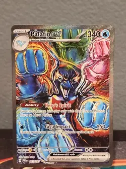 Palafin EX 151/131 Special Illustration Rare Pokemon Card Prismatic Evolutions - Image 1