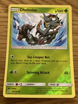 Dhelmise Pokemon Card 20/236 Reverse Holo- Used -Sun & Moon-Unified Minds - Image 1