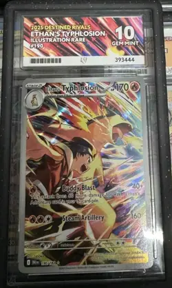 Pokemon Typhlosion Card 190/182 Ethan's Illustration Rare Destined Rivals Ace 10 - Image 1