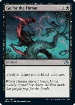 Go for the Throat #102/287 MTG The Brothers' War BRO Uncommon Mint-Near Mint - Image 1