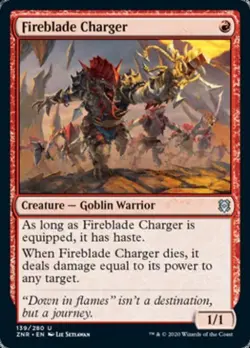 Fireblade Charger -Foil Light Play MTG Zendikar Rising - Image 1