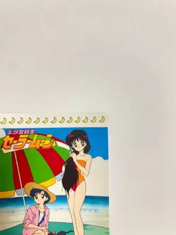 Ami Mizuno Hino Rei On the Beach Sailor Moon Trading Card CCG No.65 From Japan - Image 4