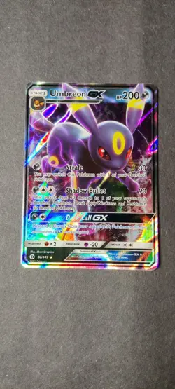 Pokemon Umbreon GX Sun & Moon Base Set 80/149 Rare Holo Card NM - Image 2