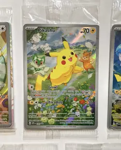 Pokemon Promo Cards Pikachu 088 & 027, Iono 124, Zapdos EB Games, Eevee 173 - Image 4