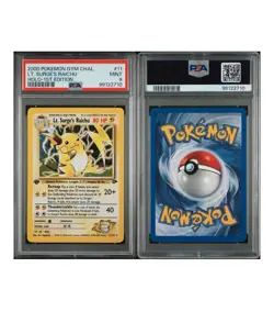Pokemon Lt Surge's Raichu Gym Heroes 1stEdition Holo Rare 11/132 WOTC 2000 Psa 9 - Image 1