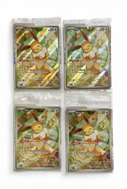 4x Pokemon Prismatic Evolutions Sealed Eevee 173 Black Star Promo Cards - Image 1