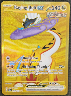 Sv05: Temporal Forces - Raging Bolt Ex Hyper Rare #218/162 Pokemon TCG - Image 1