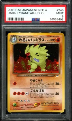 PSA 9 Dark Tyranitar Holo #248 Japanese Neo 4 Pokemon Card - Image 1
