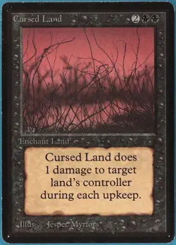 Cursed Land Beta NM Black Uncommon MAGIC GATHERING CARD (ID# 282431) ABUGames - Image 1