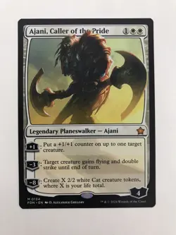 Ajani Caller of the Pride MTG Magic the Gathering Card NM Near Mint FDN - Image 1