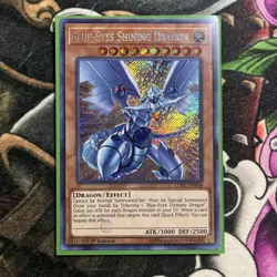 Yugioh Blue-Eyes Shining Dragon LCKC-EN008 Secret Rare 1st Ed NM - Image 1