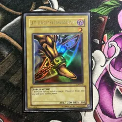 Misprint Foilshift YUGIOH LEFT LEG OF THE FORBIDDEN ONE LOB-121 ULTRA - Image 1