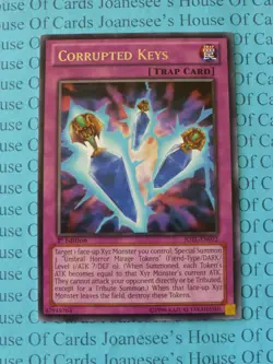 Corrupted Keys JOTL-EN072 Silver Rare Yu-Gi-Oh Card 1st Edition New - Image 1