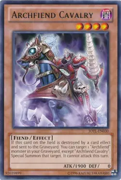 Archfiend Cavalry JOTL-EN030 Rare Yu-Gi-Oh Card (U) New - Image 2