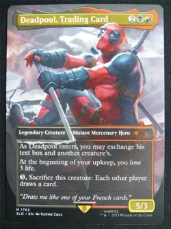 Deadpool Trading Card Borderless - SLD - Mtg Card #4LZ - Image 1
