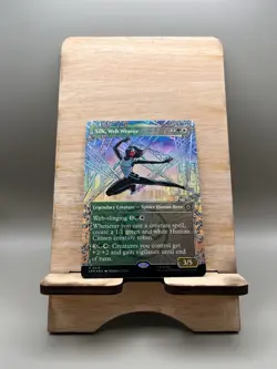 Silk, Web Weaver (Borderless) Foil #215 MTG: Marvel’s Spiderman - Image 1