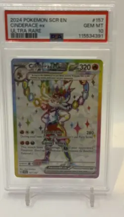 2024 Pokemon SCR EN Cinderace Ex Ultra Rare PSA 10 - Image 1