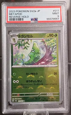 2023 Pokemon Metapod 011/165 SV2a Japanese 151 Reverse holo Poke Ball PSA 9 - Image 1