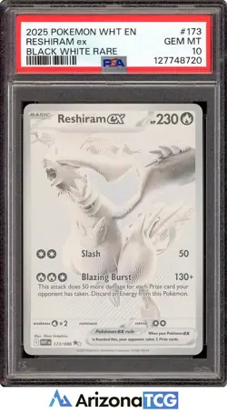 Pokemon 2025 Reshiram ex 173/086 Black White Rare White Flare GEM MINT PSA 10 - Image 1