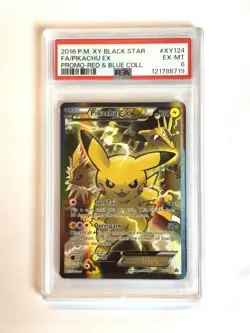 ⚡ Pikachu-EX XY124 Black Star Promo - PSA 6 EX-MT - Pokemon Card 2016 - Image 3