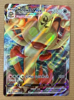 Meowth Vmax SWSH005 - SWSH Black Star Promo - Pokemon Card - Near Mint - Image 1