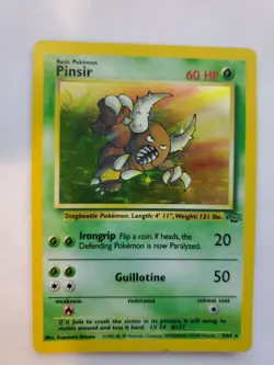 Pinsir Jungle Holo Pokemon Card Base Fossil WOTC - Image 1