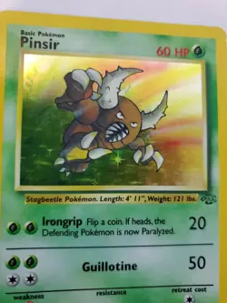Pinsir Jungle Holo Pokemon Card Base Fossil WOTC - Image 3