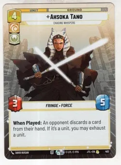 Star Wars Unlimited JTL Hyperspace Card #463 Ahsoka Tano - Image 1