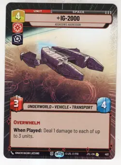 Star Wars Unlimited JTL Hyperspace Card #402 IG-2000 - Image 1