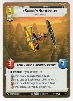 Star Wars Unlimited JTL Hyperspace Card #512 Sabine's Masterpiece - Image 1