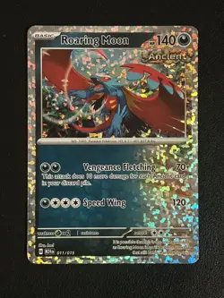Lot of 2 Roaring Moon Holo Pokemon Cards - McDonald’s & Temporal Forces - Image 3