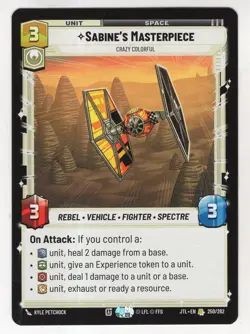Star Wars Unlimited JTL Card #250 Sabine's Masterpiece - Image 1