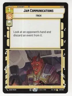 Star Wars Unlimited JTL Card #207 Jam Communications - Image 1