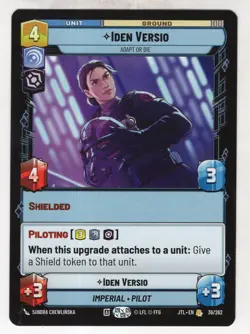 Star Wars Unlimited JTL Card #36 Iden Versio - Image 1