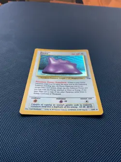 1999 Pokemon Fossil Unlimited Ditto Holo Rare 3/62 - Image 3