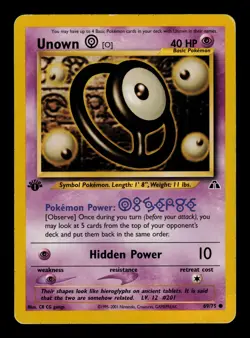 Unown [O] 69/75 - MP - Neo Discovery, WOTC Pokemon - Image 1