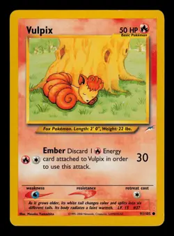 Vulpix 91/105 - LP - Neo Destiny, WOTC Pokemon - Image 1