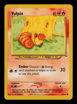 Vulpix 91/105 - MP - Neo Destiny, WOTC Pokemon - Image 1