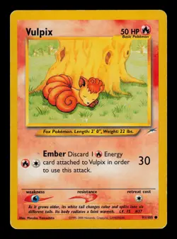Vulpix 91/105 - MP - Neo Destiny, WOTC Pokemon - Image 1