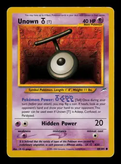 Unown [T] 88/105 - MP - Neo Destiny, WOTC Pokemon - Image 1