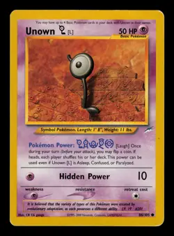 Unown [L] 86/105 - LP - Neo Destiny, WOTC Pokemon - Image 1