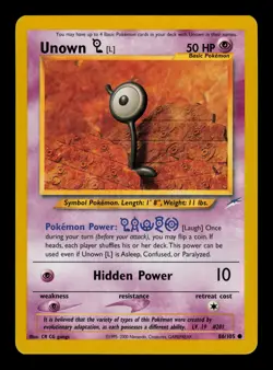 Unown [L] 86/105 - LP - Neo Destiny, WOTC Pokemon - Image 1