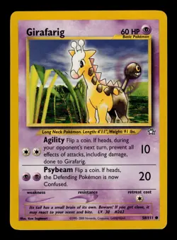 Girafarig 58/111 - LP - Neo Genesis, WOTC Pokemon - Image 1