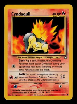 Cyndaquil 56/111 - LP - Neo Genesis, WOTC Pokemon - Image 1