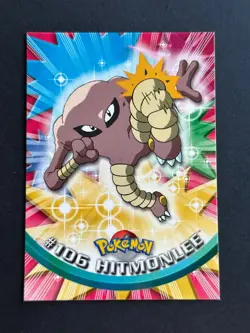 Pokemon - TV Animation - TOPPS - #106 Hitmonlee Kicklee - Blue Logo - Neuf - ITA - Image 1